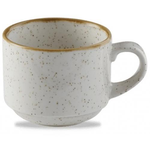 Stacking Cup - Churchill&#39;s - Stonecast&#174; - Barley White - 22cl (8oz)