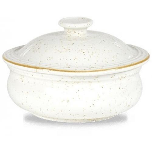 Casserole - Round - Churchill&#39;s - Stonecast&#174; - Barley White - 14cm (5.5&quot;) - 43cl (15oz)