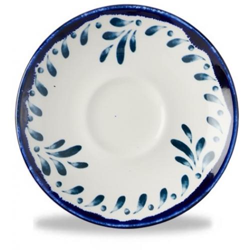 Cappuccino Saucer - Dudson&#39;s - Harvest Mediterranean - 15.6cm (6.1&quot;)