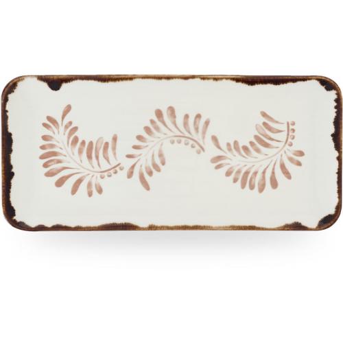 Organic Platter - Oblong - Dudson&#39;s - Harvest Mediterranean - Terracotta - 34.6cm (13.6&quot;)