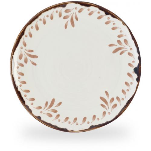 Organic Coupe Plate - Dudson&#39;s - Harvest Mediterranean - Terracotta - 27.5cm (10.8&quot;)