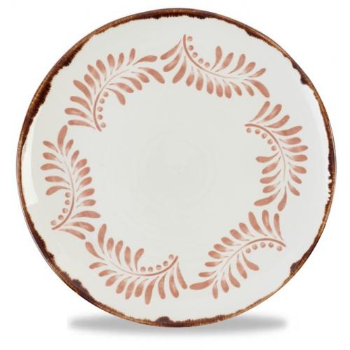 Organic Coupe Plate - Dudson&#39;s - Harvest Mediterranean - Terracotta - 29cm (11.4&quot;)