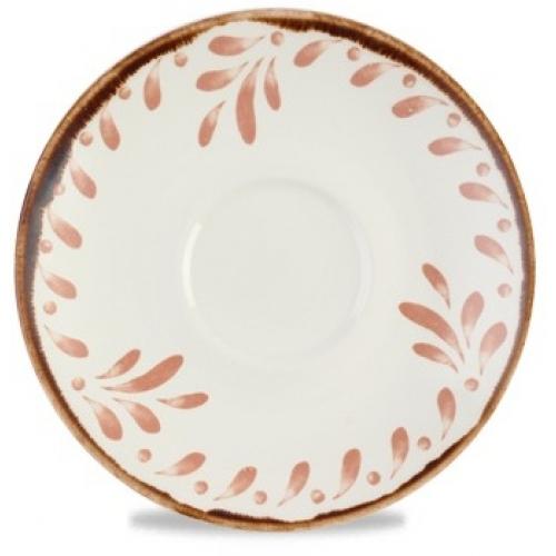 Espresso Saucer - Dudson&#39;s - Harvest Mediterranean - Terracotta - 11.8cm (4.6&quot;)