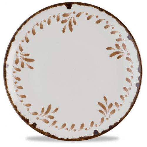 Coupe Plate - Dudson&#39;s - Harvest Mediterranean - Terracotta - 26cm (10.25&quot;)
