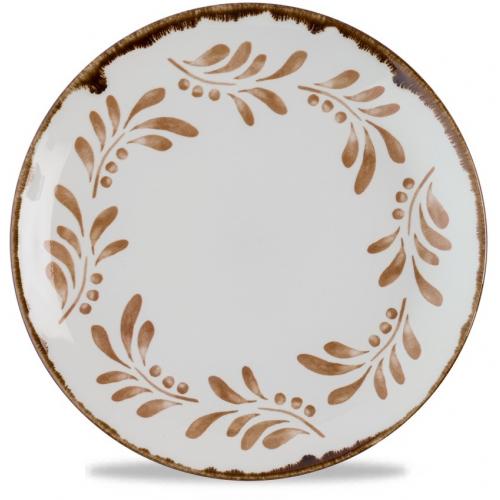 Coupe Plate - Dudson&#39;s - Harvest Mediterranean - Terracotta - 21.7cm (8.5&quot;)