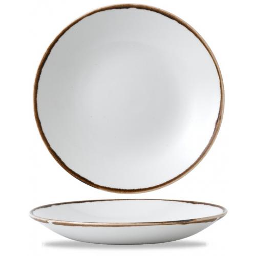 Coupe Plate - Deep - Dudson&#39;s - Harvest - Natural - 25.5cm (10&quot;)
