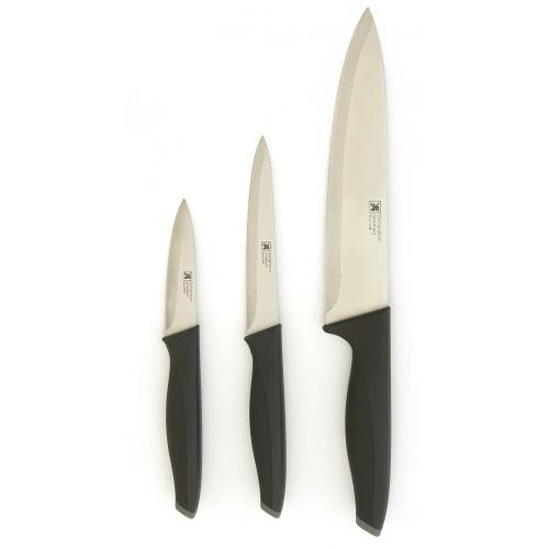 Knife Starter Set - 3 Piece - Advantage - Black Plastic Handle