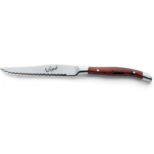 Steak Knife - Brown Handle - Virgule - 23.5cm (9.25&quot;)