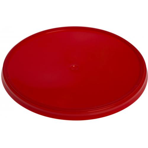 Lid - Round - For Food Storage Container - Plastic - Red - 122mm dia