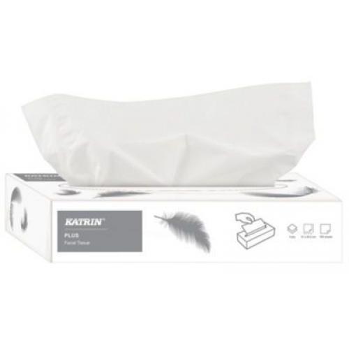 Facial Tissues - Katrin Plus - 2 Ply - White - 100 Sheet