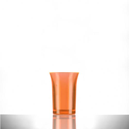 Shot Glass - Polystyrene - Econ - Neon Orange - 2.5cl (1oz) CE