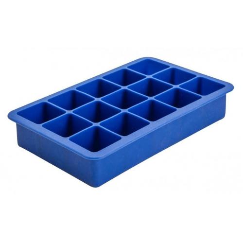 Ice Cube Mould - 15 Cavity - Square - Silicone - Blue - 3.2cm (1.25&quot;)