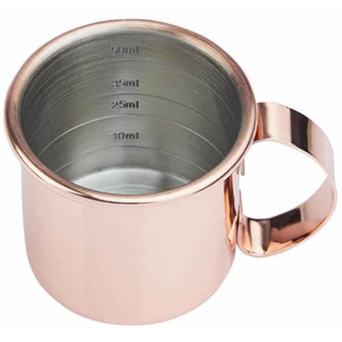 Jigger Measure Mug - Straight - Copper Plated - 10, 25,35, 50 & 60ml - NON CE
