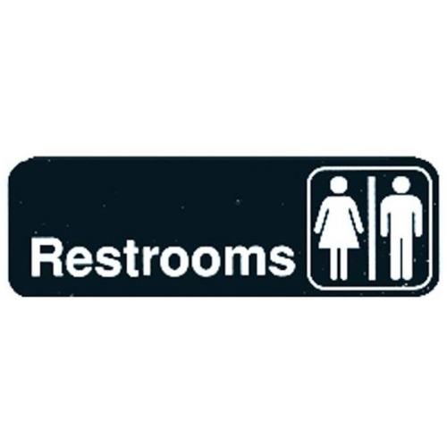 Restroom & Ladies & Gentlemen&#39;s Symbol Sign - Self Adhesive - 23cm (9&quot;)