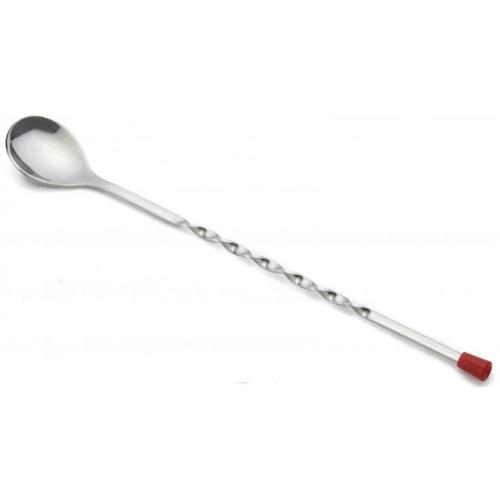 Cocktail Mixing Spoon With Red Plastic End - 30cm (12&quot;)