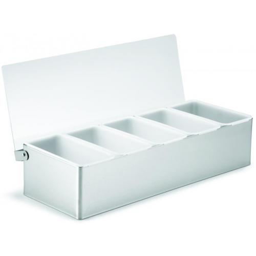 Condiment Holder - Stainless Steel - 5 Compartment - 5x55cl (0.97 pint)