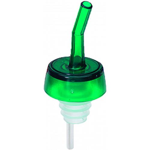 Free Flow - Whiskey Pourer - Plastic - Green Spout & Green Collar