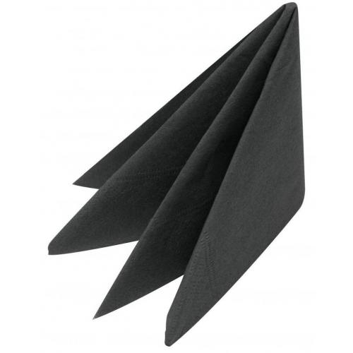 Lunch Napkin - Bulky Soft - Black - 4 fold - 2 ply - 33cm