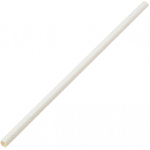 Smoothie Straw - Paper - White - 23cm (9&quot;) x 8mm