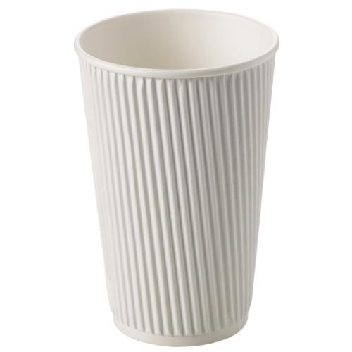 Ripple Cup - Triple Wall Cup - White - 16oz (45cl)