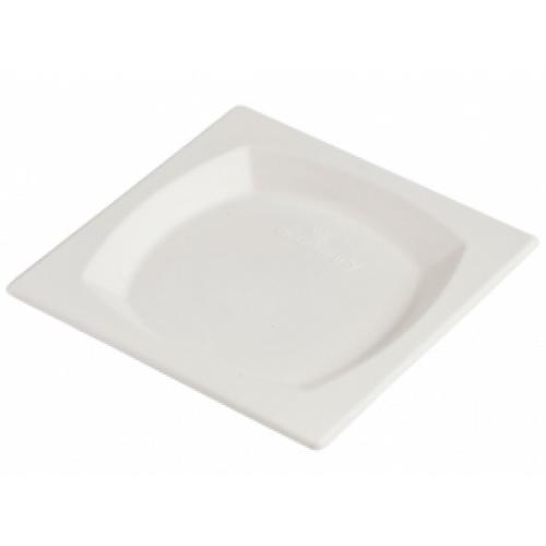 Square Bistro Plate - Natural Fibre - Bagasse - White - 21cm (8.5&quot;)