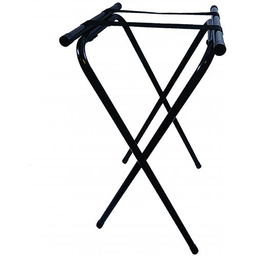 Folding Tray Stand-  Black Metal - Double Bar - 48x40.5x79cm (19x16x31&quot;)