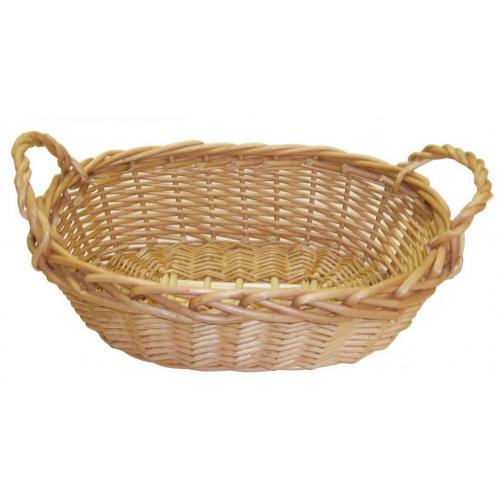 Oval Basket - Woven - with Handles - Natural Willow - 30cm (12&#39;&#39;)