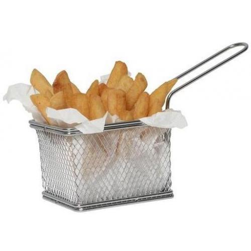 Display Fry Basket - Rectangular - Stainless Steel - 12.5cm (5&quot;)
