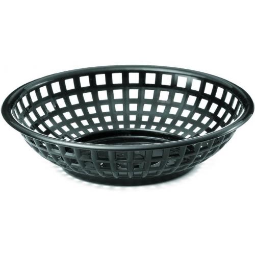 Serving Basket - Round - Polypropylene - Black - 20.5cm (8&quot;)