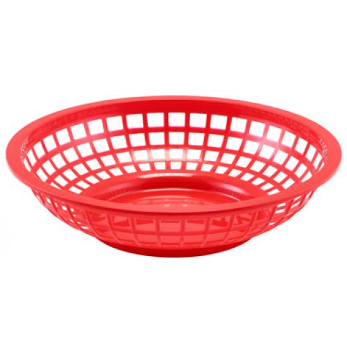 Serving Basket - Round - Polypropylene - Red - 20.5cm (8&quot;)