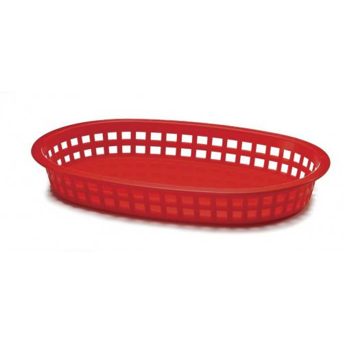 Oval Basket - Polypropylene - Chicago - Red - 27cm (10.6&quot;)
