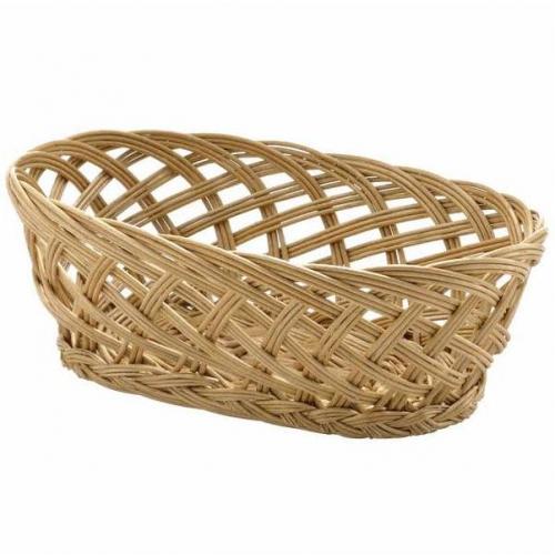 Oval Basket - Woven - Natural Willow - Open Weave - 25cm (10&quot;)