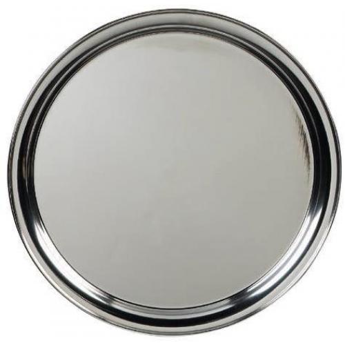 Round Tray - High Side - Stainless Steel - 36cm (14&quot;)