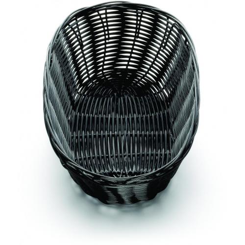 Oval Basket - Handwoven - Polypropylene - Black - 25.4cm (10&quot;)