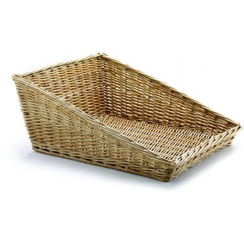 Willow Basket - Angled Top - Back 10cm (4&quot;) -  Front 5cm (2&quot;)