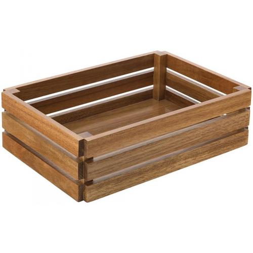 Wooden Crate - Acacia Wood - Large - 32cm (12.5&quot;)