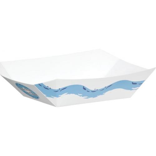 Chip Tray - White with &#39;Fish & Chip&#39; Branding - 15cm (6&quot;)