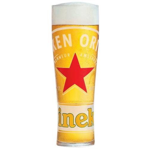 Beer Glass - Heineken Star - Toughened - Half Pint - 10oz (28cl) CE - Nucleated