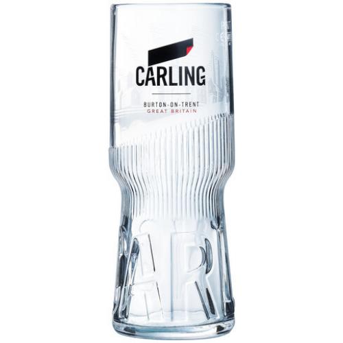 Beer Glass - Carling - Toughened - 20oz (57cl) CE - Nucleated