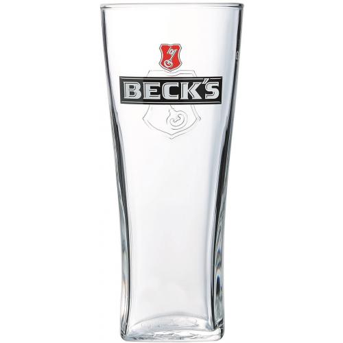 Beer Glass - Becks - Toughened - 20oz (57cl) CE - Nucleated