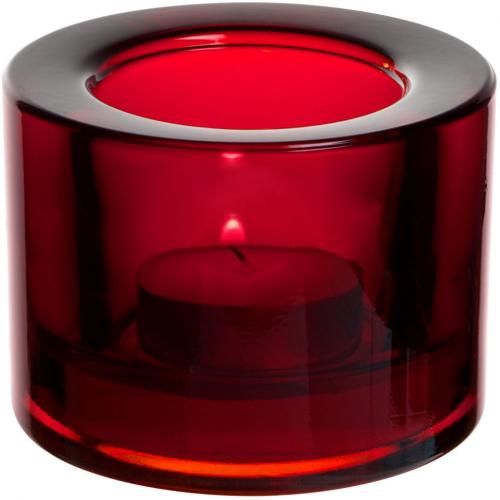 Tealight Holder - Chunky - Red - 8.2cm (3.2&quot;)