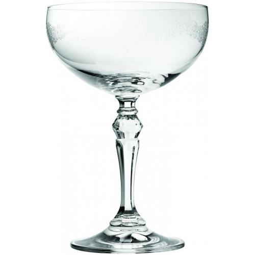 Champagne Coupe Glass - Engraved Crystal - Filigree - 26cl (9oz)