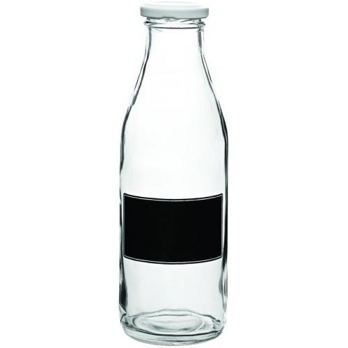 Lidded Glass Bottle with Blackboard Design - Classic - 50cl (17.5oz)