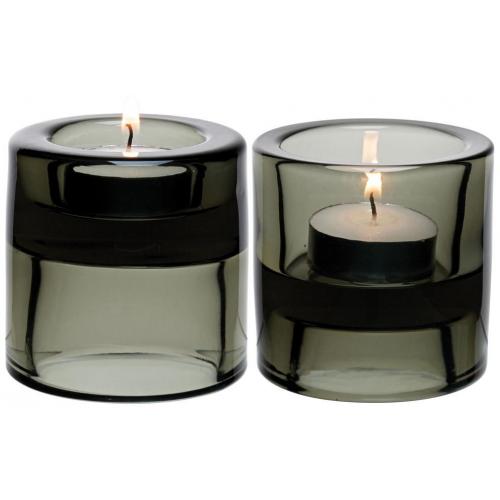 Tealight Holder - Double Ended - Black - 7cm (2.75&quot;)