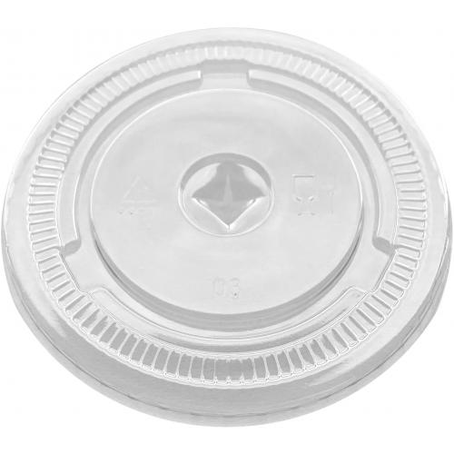 Flat Lid - Straw Slot - For Cold Cup - rPET - Go-Chill - 12-22oz (34-63cl) - 90mm dia