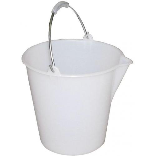 Plastic Bucket -  Food Grade - White - 12L (2.6 gal)