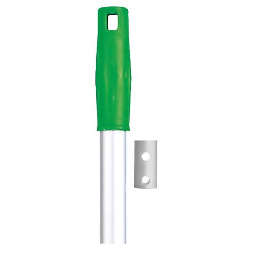 Mop Handle - Drilled End - Aluminium - Medium Duty - Green - 137cm (54&quot;)