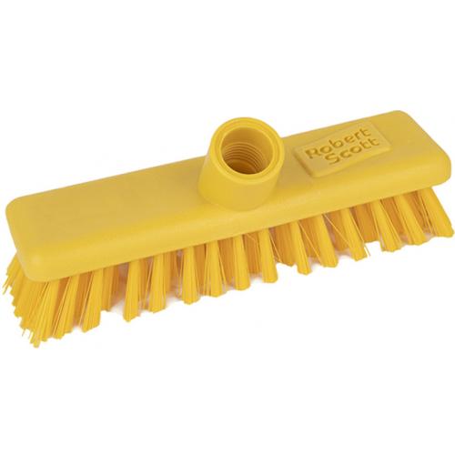 Deck Scrubbing Brush Head - Stiff - Yellow - 23cm (9&quot;)