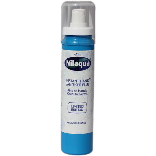 Instant Hand Sanitiser Plus - Fragrance Free - Nilaqua&#174; - 100ml Spray