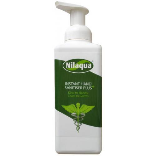 Hand Sanitiser Plus - Instant Foaming- Fragrance Free - Nilaqua&#174; - 500ml Pump